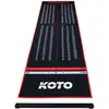 KOTO - Tapis de Fléchettes Checkout Oche Rouge 285 x 80 cm + Oche Incl. Indicateur de Score
