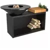 Brasero OFYR Island Black 100 Teak Wood OI3B100W