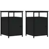 vidaXL Tables de chevet 2 pcs noir 40x42x60 cm bois d'ingénierie