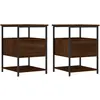 vidaXL Tables de chevet 2pcs chêne marron 40x42x56cm bois d'ingénierie