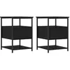 vidaXL Tables de chevet 2 pcs noir 40x42x56 cm bois d’ingénierie