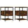 vidaXL Tables de chevet 2 pcs chêne fumé 40x42x56 cm bois d'ingénierie