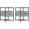 vidaXL Tables de chevet 2 pcs sonoma gris 40x42x56cm bois d'ingénierie