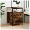 vidaXL Table de chevet chêne fumé 44x45x60 cm bois d'ingénierie