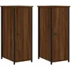 vidaXL Tables de chevet 2pcs chêne marron 32x42x80cm bois d'ingénierie