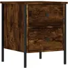 vidaXL Table de chevet chêne fumé 40x42x50 cm bois d'ingénierie