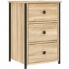 vidaXL Tables de chevet 2 pcs chêne sonoma 40x36x60 cm bois ingénierie