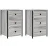 vidaXL Tables de chevet 2 pcs sonoma gris 40x36x60cm bois d'ingénierie