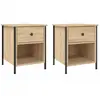 vidaXL Tables de chevet 2 pcs chêne sonoma 40x42x50 cm bois ingénierie