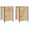 vidaXL Tables de chevet 2pcs chêne sonoma 40x42x60cm bois d'ingénierie