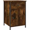 vidaXL Table de chevet chêne fumé 40x42x60 cm bois d'ingénierie