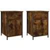 vidaXL Tables de chevet 2 pcs chêne fumé 40x42x60 cm bois d'ingénierie