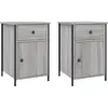 vidaXL Tables de chevet 2 pcs sonoma gris 40x42x60cm bois d'ingénierie