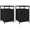 vidaXL Tables de chevet 2 pcs noir 40x42x60 cm bois d'ingénierie