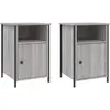 vidaXL Tables de chevet 2 pcs sonoma gris 40x42x60cm bois d'ingénierie
