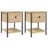 vidaXL Tables de chevet 2 pcs chêne sonoma 34x35,5x45 cm