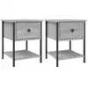vidaXL Tables de chevet 2 pcs sonoma gris 34x35,5x45cm bois ingénierie