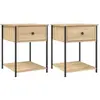 vidaXL Tables de chevet 2 pcs chêne sonoma 44x45x58 cm bois ingénierie