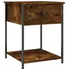 vidaXL Table de chevet chêne fumé 44x45x58 cm bois d'ingénierie