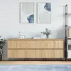 vidaXL Buffets 3 pcs Chêne sonoma Bois d'ingénierie