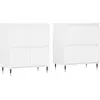 vidaXL Buffets 2 pcs blanc bois d'ingénierie