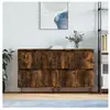 vidaXL Buffets 2 pcs chêne fumé bois d'ingénierie