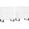 vidaXL Buffets 2 pcs blanc bois d'ingénierie