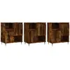 vidaXL Buffets 3 pcs Chêne fumé Bois d'ingénierie