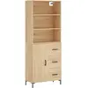 vidaXL Buffet haut Chêne sonoma 69,5x34x180 cm Bois d'ingénierie