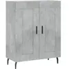 vidaXL Buffet haut Gris béton 69,5x34x180 cm Bois d'ingénierie