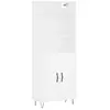 vidaXL Buffet haut Blanc 69,5x34x180 cm Bois d'ingénierie