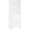 vidaXL Buffet haut Blanc 69,5x34x180 cm Bois d'ingénierie