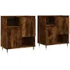 vidaXL Buffets 2 pcs chêne fumé bois d'ingénierie