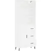 vidaXL Buffet haut Blanc 69,5x34x180 cm Bois d'ingénierie