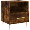 vidaXL Tables de chevet 2pcs chêne fumé 40x35x47,5cm bois d’ingénierie
