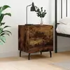 vidaXL Table de chevet chêne fumé 40x35x47,5 cm bois d’ingénierie