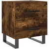 vidaXL Tables de chevet 2pcs chêne fumé 40x35x47,5cm bois d’ingénierie