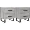 vidaXL Tables de chevet 2 pcs sonoma gris 40x35x47,5 cm