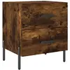vidaXL Table de chevet chêne fumé 40x35x47,5 cm bois d’ingénierie