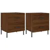 vidaXL Tables de chevet 2 pcs chêne marron 40x35x47,5 cm