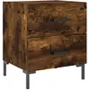 vidaXL Table de chevet chêne fumé 40x35x47,5 cm bois d’ingénierie