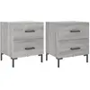 vidaXL Table de chevet sonoma gris 40x35x47,5 cm bois d’ingénierie