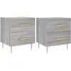vidaXL Tables de chevet 2 pcs sonoma gris 40x35x47,5 cm