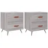 vidaXL Tables de chevet 2 pcs sonoma gris 40x35x47,5 cm