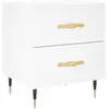 vidaXL Table de chevet blanc 40x35x47,5 cm bois d’ingénierie