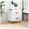 vidaXL Table de chevet blanc 40x35x47,5 cm bois d’ingénierie