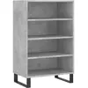 vidaXL Buffet haut gris béton 57x35x90 cm bois d'ingénierie