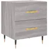 vidaXL Tables de chevet 2 pcs sonoma gris 40x35x47,5 cm
