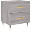 vidaXL Table de chevet sonoma gris 40x35x47,5 cm bois d’ingénierie