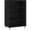 vidaXL Buffet haut noir 57x35x90 cm bois d'ingénierie